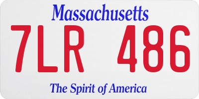 MA license plate 7LR486