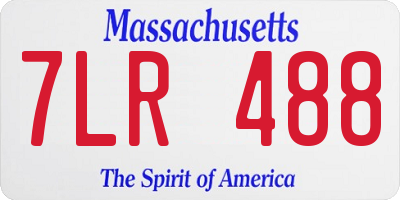MA license plate 7LR488