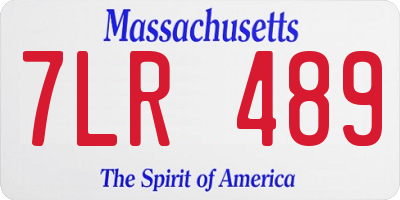 MA license plate 7LR489