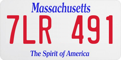 MA license plate 7LR491