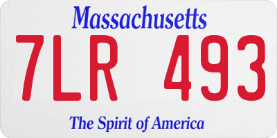 MA license plate 7LR493