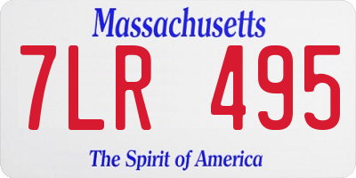 MA license plate 7LR495