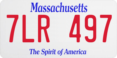 MA license plate 7LR497