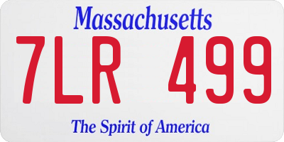 MA license plate 7LR499