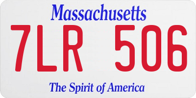 MA license plate 7LR506