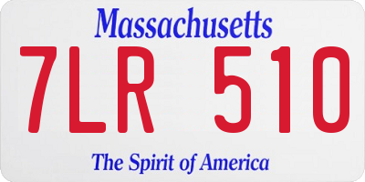 MA license plate 7LR510