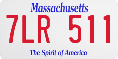 MA license plate 7LR511