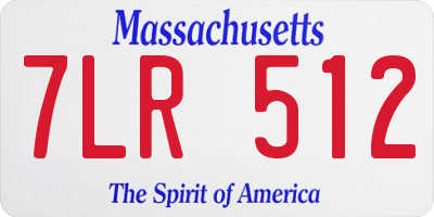 MA license plate 7LR512
