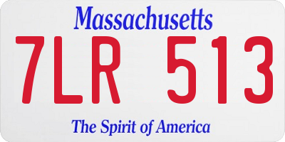 MA license plate 7LR513