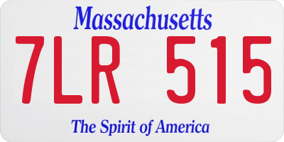 MA license plate 7LR515