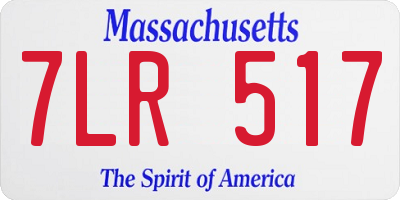 MA license plate 7LR517