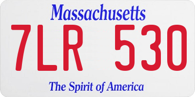 MA license plate 7LR530