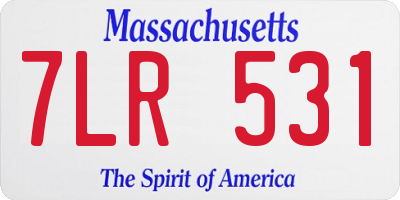 MA license plate 7LR531