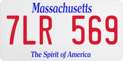 MA license plate 7LR569