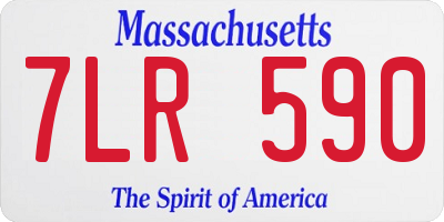 MA license plate 7LR590