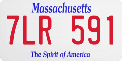 MA license plate 7LR591