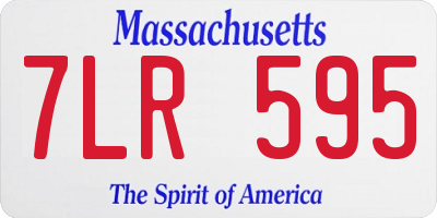 MA license plate 7LR595