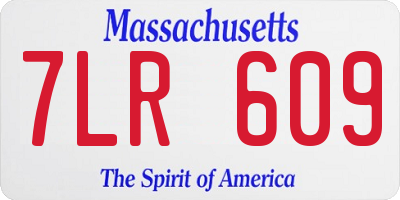 MA license plate 7LR609
