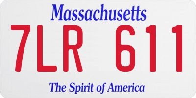 MA license plate 7LR611