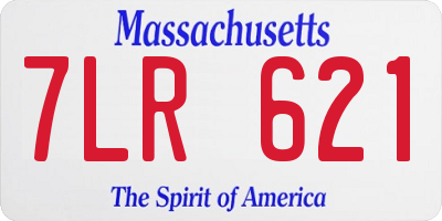 MA license plate 7LR621