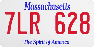 MA license plate 7LR628