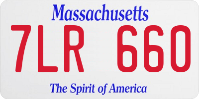 MA license plate 7LR660