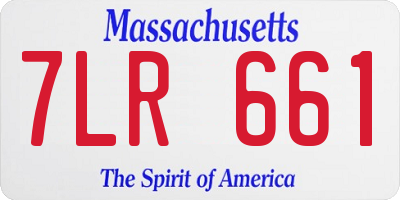 MA license plate 7LR661