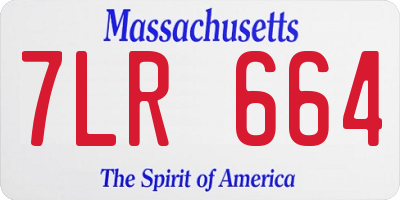 MA license plate 7LR664
