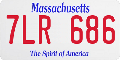 MA license plate 7LR686