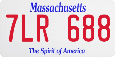 MA license plate 7LR688