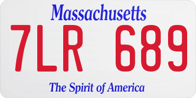 MA license plate 7LR689