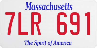 MA license plate 7LR691
