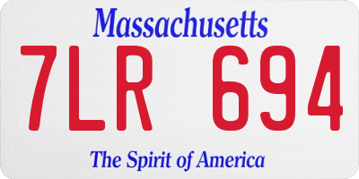 MA license plate 7LR694