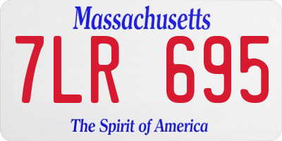 MA license plate 7LR695