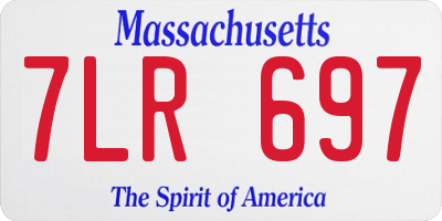 MA license plate 7LR697