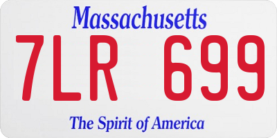 MA license plate 7LR699