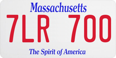MA license plate 7LR700