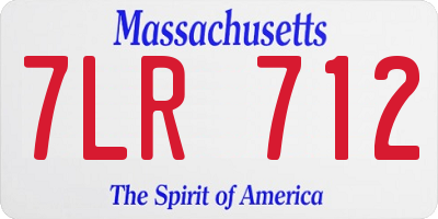 MA license plate 7LR712