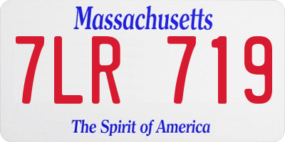 MA license plate 7LR719
