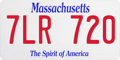 MA license plate 7LR720