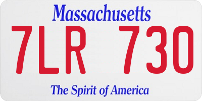 MA license plate 7LR730