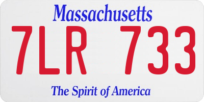 MA license plate 7LR733
