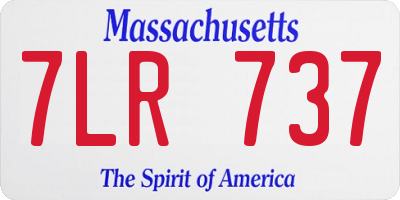 MA license plate 7LR737