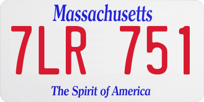 MA license plate 7LR751