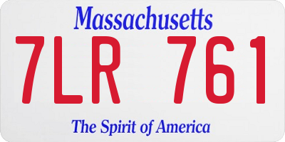MA license plate 7LR761