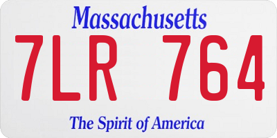MA license plate 7LR764