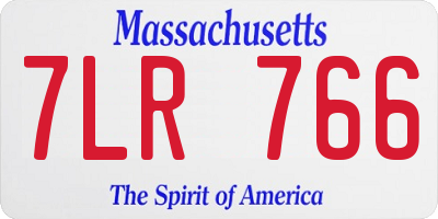 MA license plate 7LR766