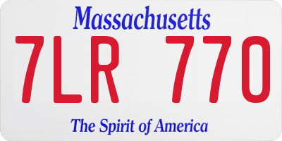 MA license plate 7LR770