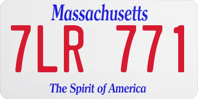 MA license plate 7LR771
