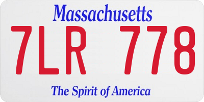 MA license plate 7LR778